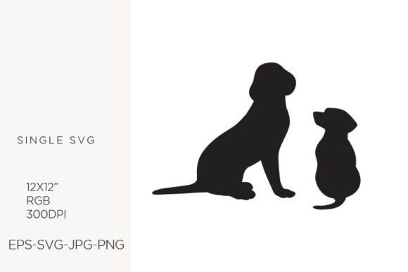 Black Puppy, Mother Dog, Pet Logo Icon - A Versatile Graphic Design Asset
