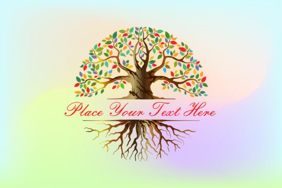Colorful Circle Tree Logo Review for Embroidery Projects