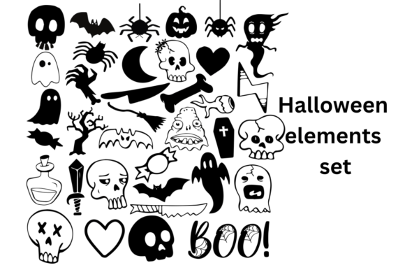 Halloween Elements Set Illustration for Branding and Graphics
