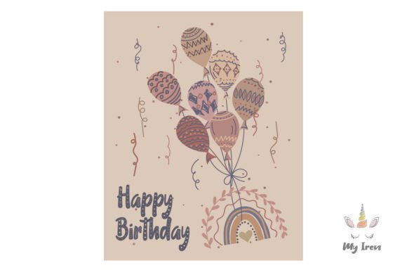 Happy Birthday with Balloons 10 - A Versatile Graphic Design Asset
