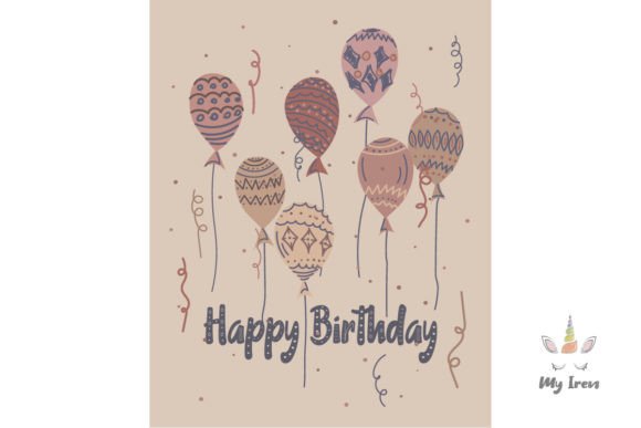 Happy Birthday with Balloons 3 – A Versatile Graphic Design Asset