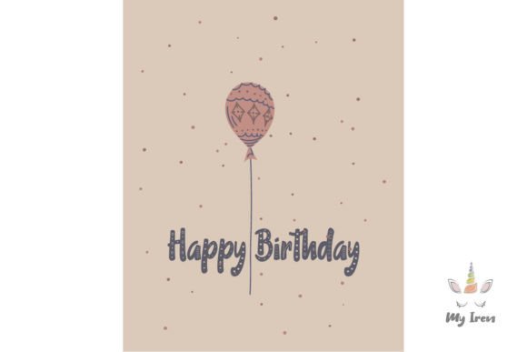 Happy Birthday with Balloons 4 Graphics for Digital Sellers