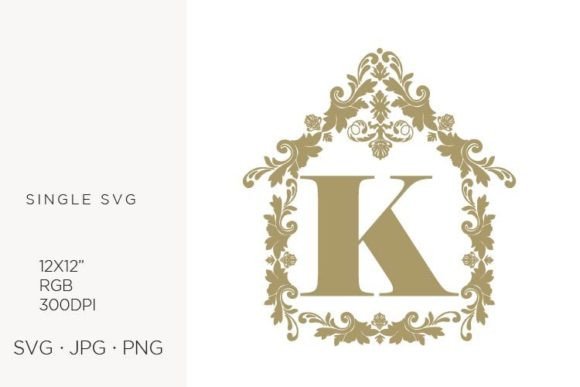 House Like Ornamental Emblem, Letter K - A Versatile Graphic Asset for Branding