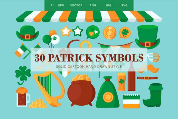 Patrick Day Elements Set for Creative Design Projects