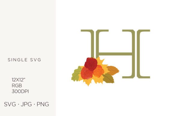 Rose Flowers As a Part of Letter H - A Versatile Graphic Asset