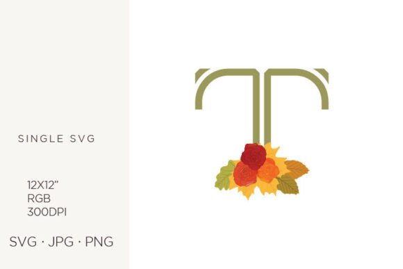 Rose Flowers As a Part of Letter T - A Versatile Graphic Asset