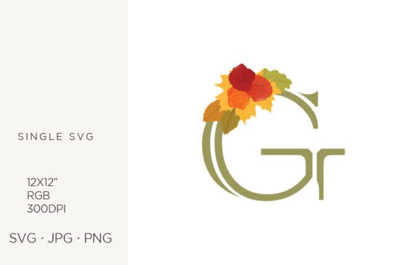 Rose Flowers as Part of Letter G