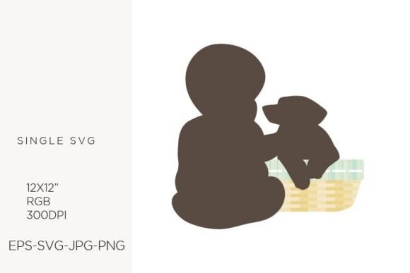 Silhouette of a Child and Puppy Embroidery Design Review