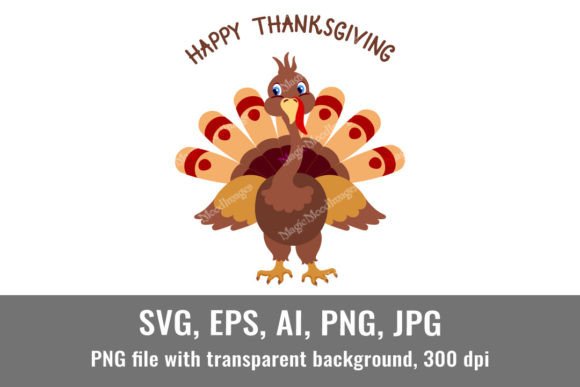 Thanksgiving Day Image with Funny Turkey Graphics