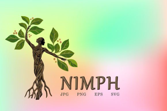 Woman Tree Illustration Logo Review for Embroidery Projects